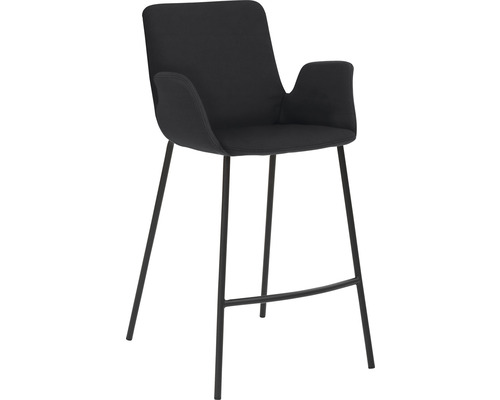 Barstuhl Mayer Sitzmöbel 1222 53 x 49 x 95 cm Stahl schwarz/anthrazit 222_V3_30487 Barhocker mit Armlehne und Fußstütze