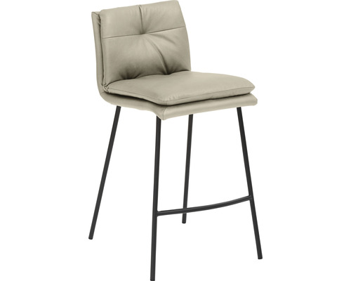Barstuhl Mayer Sitzmöbel 1231 48,5 x 51,5 x 90 cm Stahl schwarz/taupe 1231_V3_30484 Barhocker mit Rückenlehne und Metallgestell