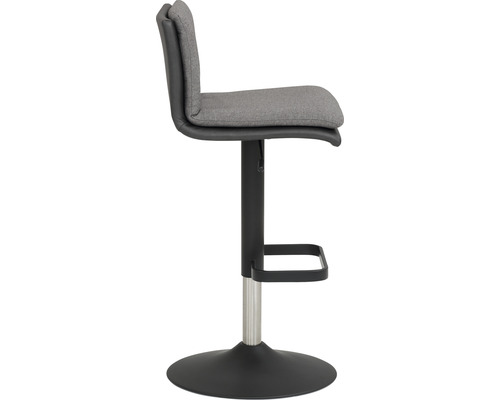 Barhocker mit Stoffbezug und Fußstütze