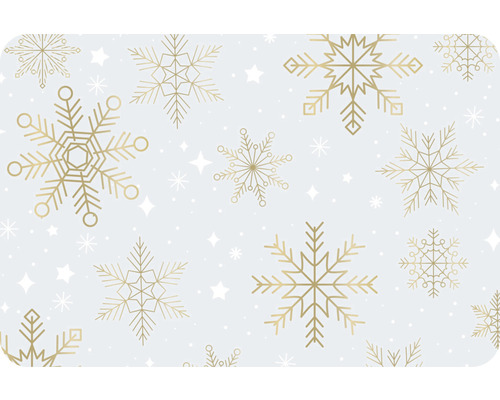 Tischset Snowflakes gold/transparent 30 x 45 cm Mindestabnahme 4 Stk.