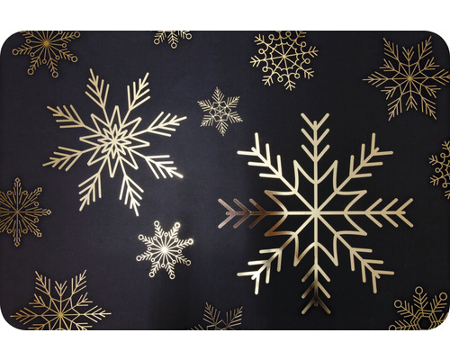 Tischset Snowflakes gold/schwarz 30 x 45 cm Mindestabnahme 4 Stk.