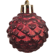 Weihnachtskugel mit Schuppenmuster und Aufhänger