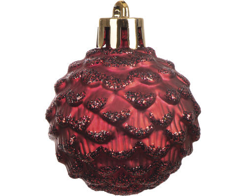Weihnachtskugel mit Schuppenmuster und Aufhänger