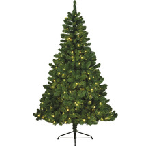 Künstlicher Weihnachtsbaum mit Beleuchtung auf einem Ständer