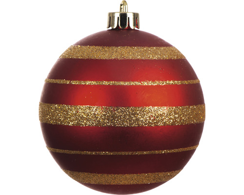 Weihnachtskugel mit Streifenmuster