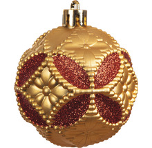 Weihnachtsbaumkugel mit Ornamenten