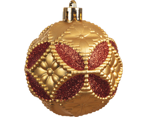 Weihnachtsbaumkugel mit Ornamenten