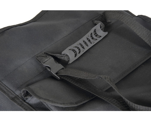 Detailaufnahme einer Werkzeugtasche mit Griff und Verschluss
