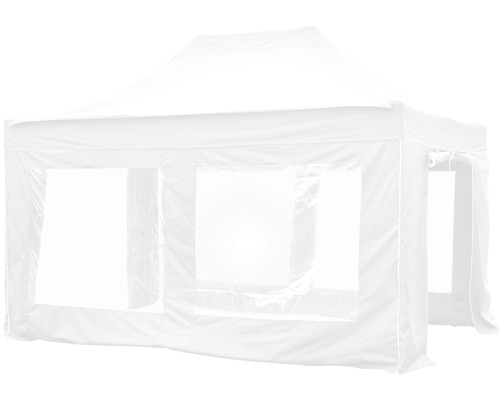 Weißes Partyzelt mit Fenster