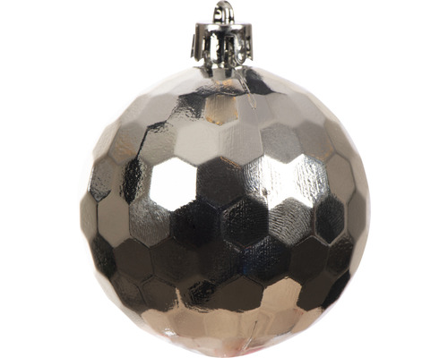 Dekorative Weihnachtskugel mit geometrischem Muster zur Weihnachtsbaumdekoration