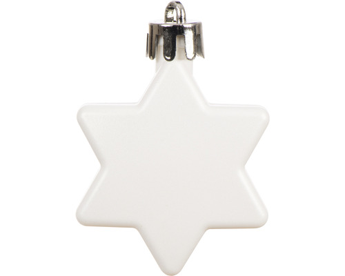 Weißer Weihnachtskugelhänger in Sternform