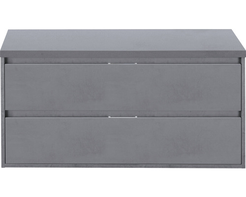 Waschtischunterschrank Sanox Porto Frontfarbe eisgrün 120 cm mit Waschtischplatte Waschtischunterschrank mit zwei Schubladen