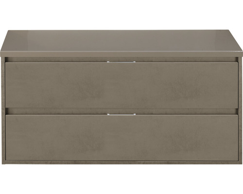 Waschtischunterschrank Sanox Porto Frontfarbe cubanit grey 120 cm mit Waschtischplatte