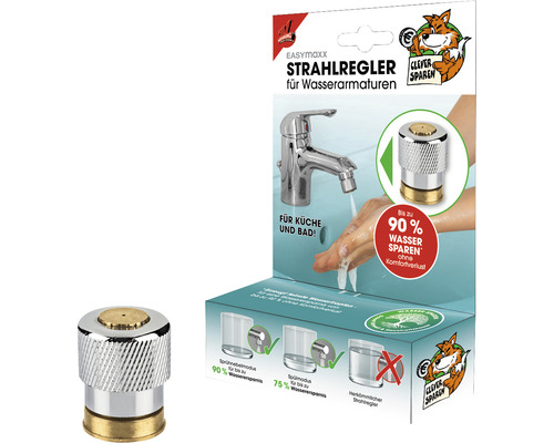 Strahlregler EASYmaxx zum Wasser sparen chrom 07938 Strahlregler EASYmaxx zum Wasser sparen chrom 07938