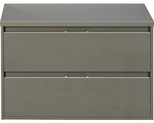 Waschtischunterschrank Sanox Porto Frontfarbe cubanit grey 90 cm mit Waschtischplatte