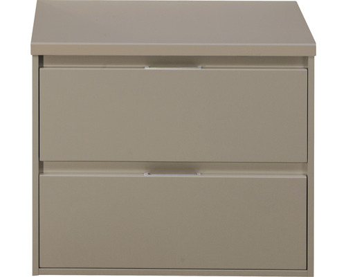 Waschtischunterschrank Sanox Porto Frontfarbe cubanit grey 70 cm mit Waschtischplatte Waschtischunterschrank mit zwei Schubladen