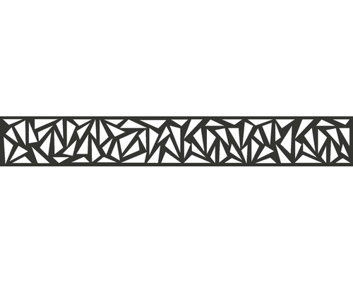 Designeinsatz GroJa Flex Triangle 179,5 x 25,5 cm anthrazit Dekorplatte mit abstrakten Dreiecksmuster