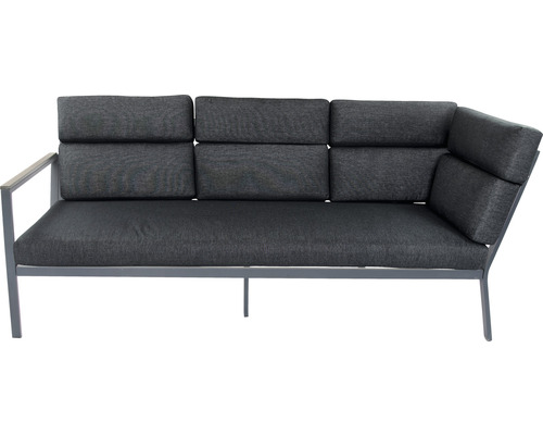 Gartencouch mit drei Sitzplätzen und Eckteil