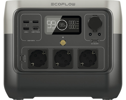 EcoFlow Stromgenerator mit USB Anschlüssen und Steckdosen
