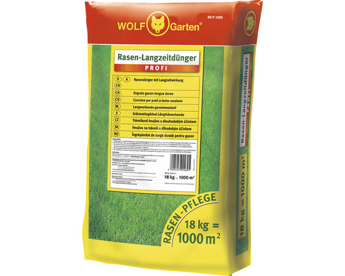 Rasen-Langzeitdünger WOLF-Garten Profi 18 kg / 1000 m² Wolf Garten Rasen Langzeitdünger Profi, geeignet für 1000 Quadratmeter
