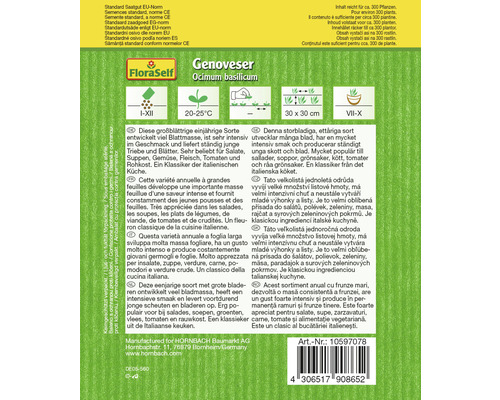 Samenpackung Genoveser Basilikum zur Anzucht von Basilikum Pflanzen