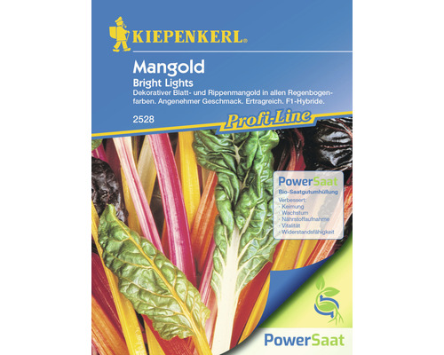 Mangold Bright Lights Kiepenkerl PowerSaat Hybrid-Saatgut Gemüsesamen für 2 - 3 lfd. Meter