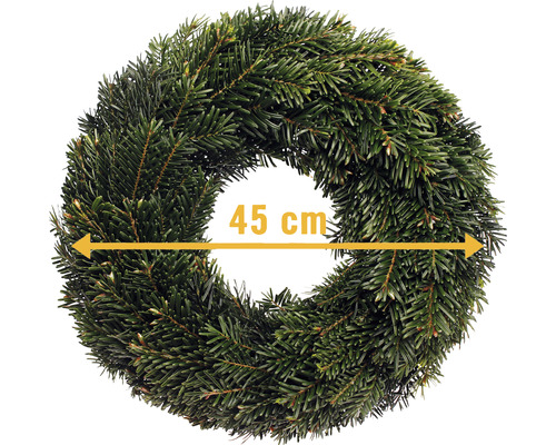 Adventskranz Nordmannkranz ca. Ø 45 cm Selection Tellerkranz frisch gebunden, echte Konifere Tannenkranz mit 45 Zentimeter Durchmesser