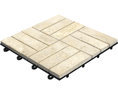 Fliese aus Naturstein mit Trägermaterial