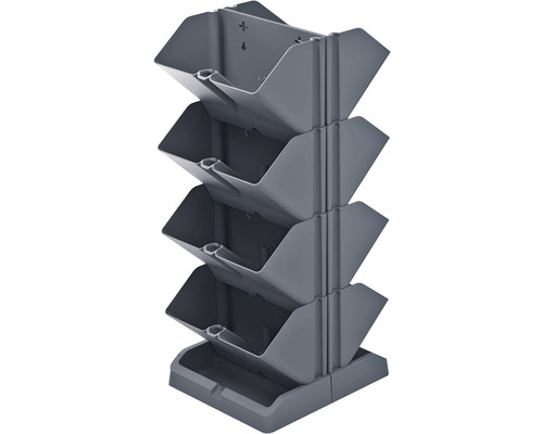 Mini-Topf-Set für die Anzucht Wilk Kunststoff grau