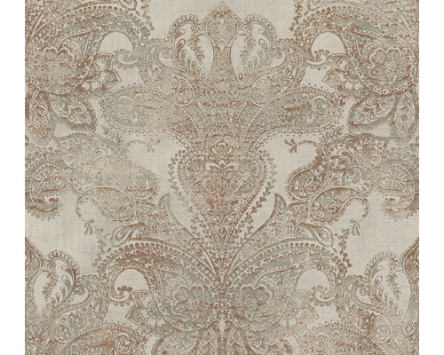 Vliestapete 39119-1 Barockornament grau-braun Tapete mit Paisley Muster