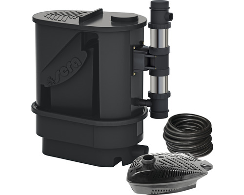 Teichfilter sera KOI Professional 12000 PP12000 anthrazit Sera Teichfilter mit Pumpe und Zubehör für Gartenteiche