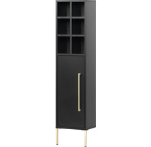 Highboard Möbelpartner Sarah BxHxT 30.4x130.6x21.8 cm schwarz