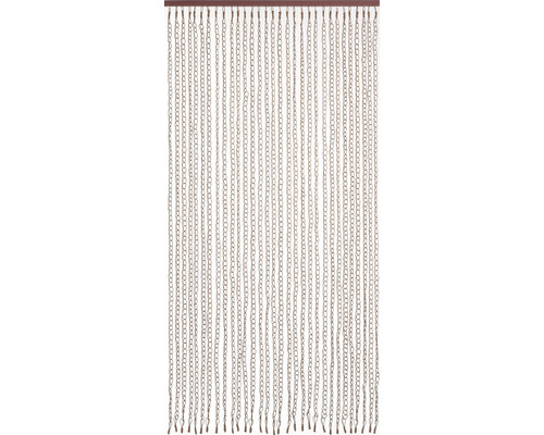 Kettengliedervorhang mit brauner Aufhängeschiene