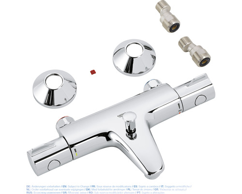 Brausethermostat mit Rosetten und S-Anschlüssen