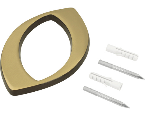 Hausnummer Null aus Metall mit Befestigungsmaterial