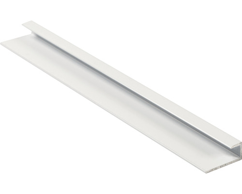 Aluminium U-Profil weiß glänzend 2600 x 18 x 6 x 5,5 mm Aluminium Winkelschiene