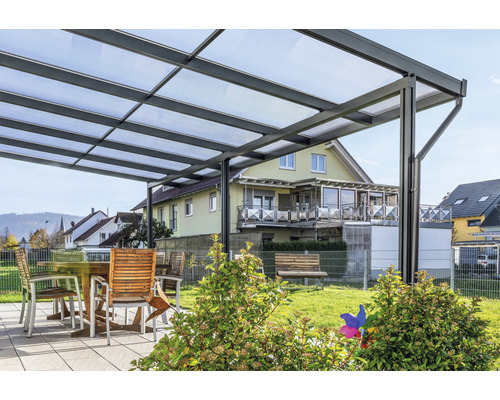 Terrassenüberdachung gutta Premium Polycarbonat klar 611 x | HORNBACH