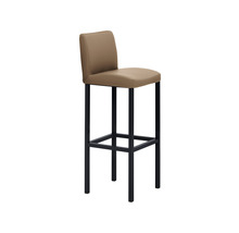 Barhocker mit Rückenlehne und Metallgestell