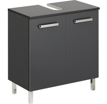 Waschbeckenunterschrank mit zwei Türen und Metallgriffen