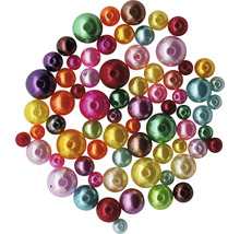 Schmuck-Perlen glänzend 6-12 mm 25 g