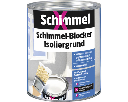 SchimmelX Schimmelblocker Isoliergrund weiß 750 ml Schimmel Blocker Isoliergrund in Dose mit Pinsel