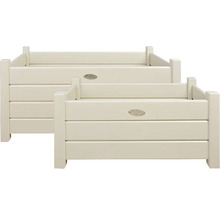 Zwei Pflanzkästen aus Holz