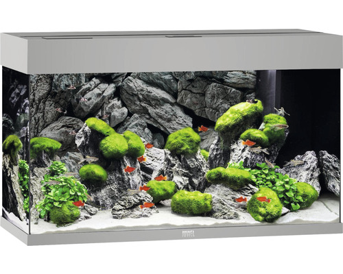 Aquarium Juwel Rio 125 mit LED-Beleuchtung, Pumpe, Filter, Heizer ohne Unterschrank grau