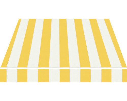 Gelb-weiss gestreifte Markise