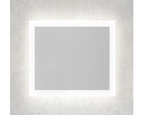 Rechteckiger Spiegel mit umlaufender LED Beleuchtung