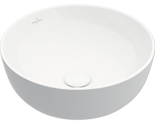 Villeroy & Boch Aufsatzwaschbecken Artis 43 cm rund weiß/french linen 417943BCT7 Waschtisch aus Keramik von Villeroy & Boch