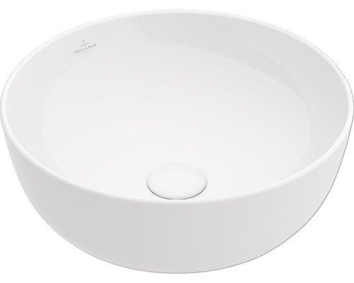 Villeroy & Boch Aufsatzwaschbecken Artis 43 cm rund stone weiß mit Beschichtung 417943RW-0