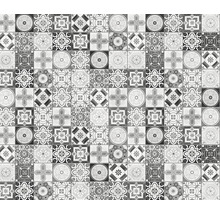 Fliesenmuster mit verschiedenen floralen und geometrischen Designs