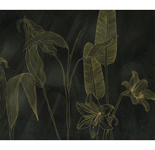Dekor mit floralem Linienmuster und dunklem Hintergrund