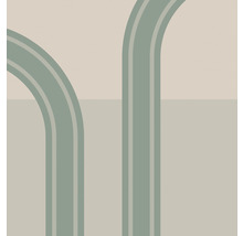 Abstrakte Grafik mit architektonischen Kurven und geraden Linien für Wandgestaltung